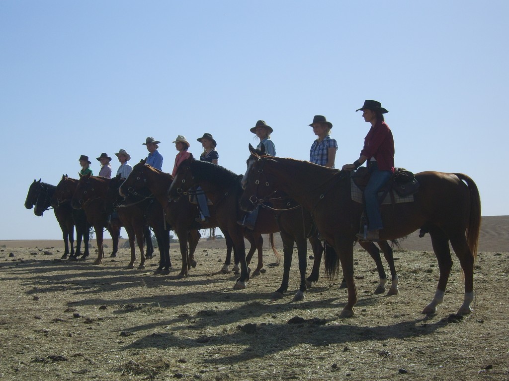 Final shot, McLeods Daughters The final shot on McLeods Daughters - all the women ride off together